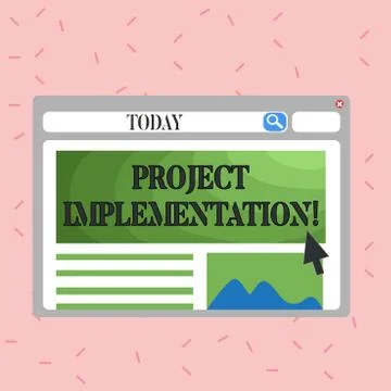 Text sign showing Project Implementation. Conceptual photo phase where visions イラスト素材