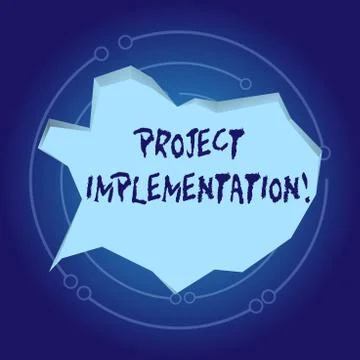 Text sign showing Project Implementation. Conceptual photo phase where visions Ilustración de archivo