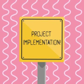 Text sign showing Project Implementation. Conceptual photo phase where visions イラスト素材
