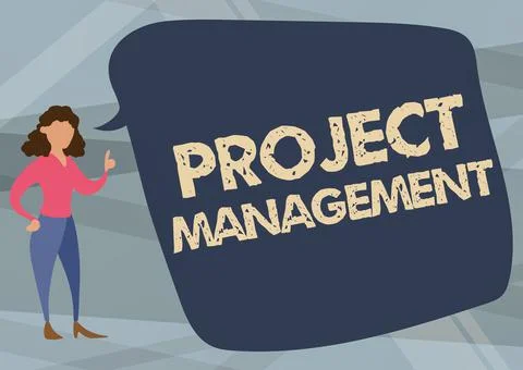 Text sign showing Project Management. Business showcase Application Process Stock Illustration