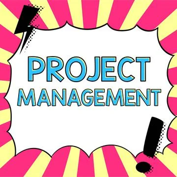 Text sign showing Project ManagementApplication Process Skills to Achieve Stock Illustration