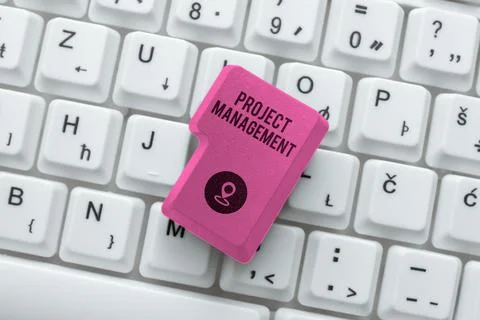 Text sign showing Project ManagementApplication Process Skills to Achieve 库存照片