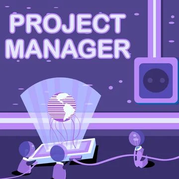 Text sign showing Project Manager. Word for overall charge of the planning and Stock Illustration