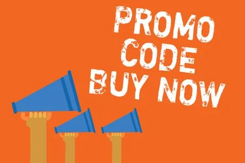 Text sign showing Promo Code Buy Now. Conceptual photo Giving great discount  Stock-Illustration