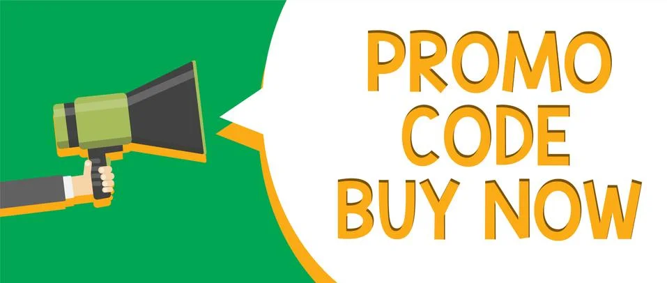 Text sign showing Promo Code Buy Now. Conceptual photo Giving great discount  Stock Illustration