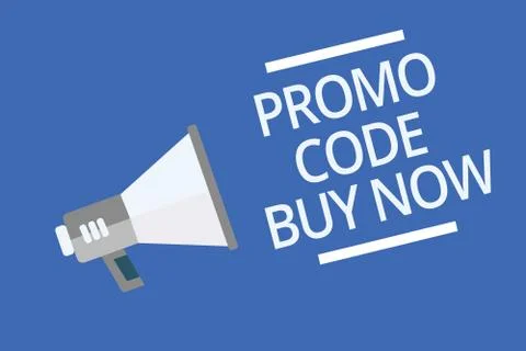 Text sign showing Promo Code Buy Now. Conceptual photo Giving great discount  Stock Illustration