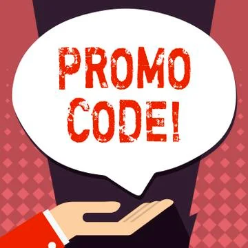 Text sign showing Promo Code. Conceptual photo consisting letters numbers Stock Illustration