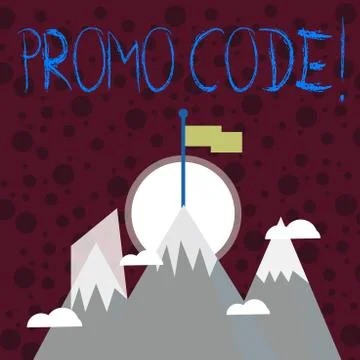 Text sign showing Promo Code. Conceptual photo consisting letters numbers con 스톡 일러스트
