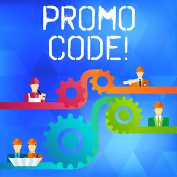 Text sign showing Promo Code. Conceptual photo consisting letters numbers con Stock Illustration