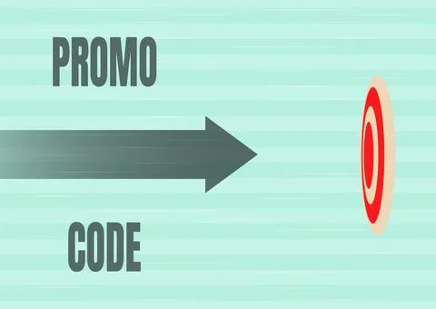 Text sign showing Promo Code. Concept meaning digital numbers that give you good イラスト素材