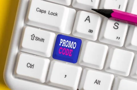 Text sign showing Promo Code. Conceptual photo digital numbers that give you Stock-Fotos