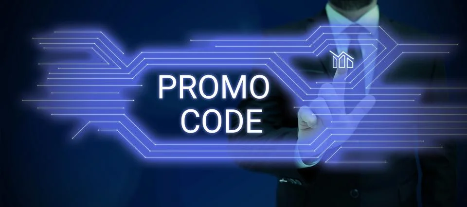 Text sign showing Promo Code. Concept meaning digital numbers that give you good Stock Photos