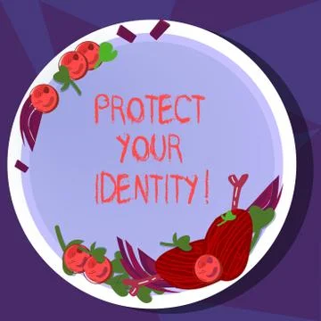 Text sign showing Protect Your Identity. Conceptual photo enabling privacy on Stock Illustration