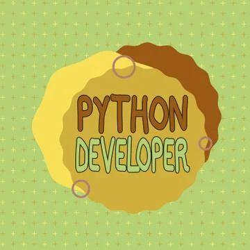 Text sign showing Python Developer. Conceptual photo responsible for writing Stock Illustration