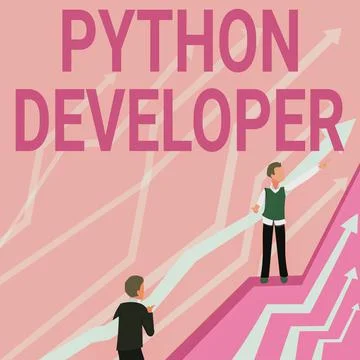 Text sign showing Python Developer. Business showcase responsible for writing Stock Illustration
