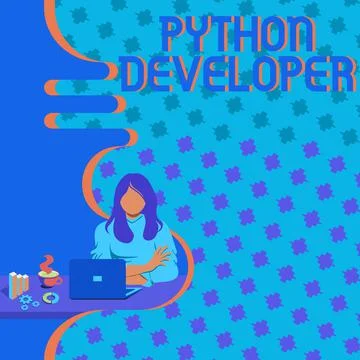 Text sign showing Python Developer. Business overview responsible for writing Stock Illustration