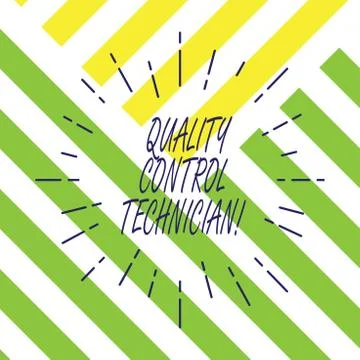Text sign showing Quality Control Technician. Conceptual photo Responsible for Stock Illustration