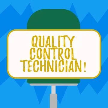 Text sign showing Quality Control Technician. Conceptual photo Responsible for Stock Illustration