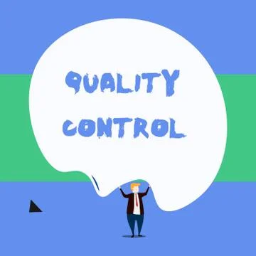 Text sign showing Quality Control. Conceptual photo insure that product or Stock Illustration