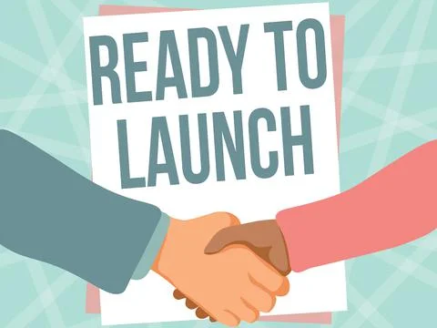 Text sign showing Ready To Launch. Concept meaning an event to celebrate or Stock Illustration