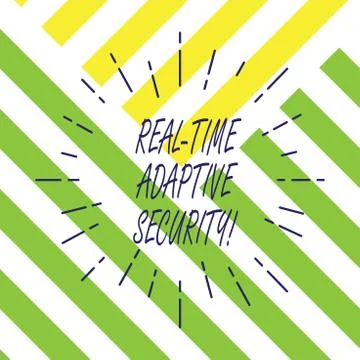 Text sign showing Real Time Adaptive Security. Conceptual photo accommodate the Illustrazione stock