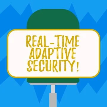 Text sign showing Real Time Adaptive Security. Conceptual photo accommodate the Stock Illustration