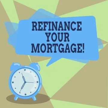 Text sign showing Refinance Your Mortgage. Conceptual photo Replacing an Ilustración de archivo