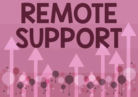 Text sign showing Remote Support. Business idea type of secure service, which Stock Illustration