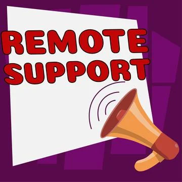 Text sign showing Remote Support. Internet Concept help end-users to solve イラスト素材