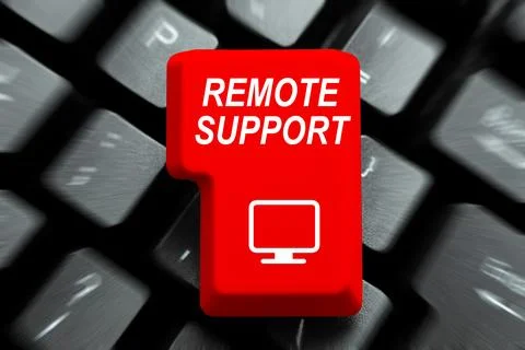Text sign showing Remote Support. Business idea help end-users to solve computer Stock Photos