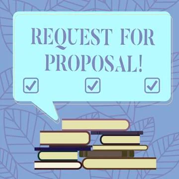 Text sign showing Request For Proposal. Conceptual photo document that solicits 스톡 일러스트