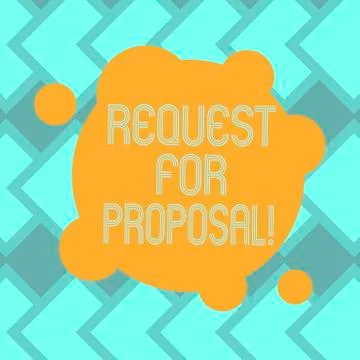 Text sign showing Request For Proposal. Conceptual photo document that solicits 스톡 일러스트