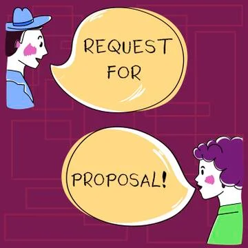 Text sign showing Request For Proposal. Conceptual photo document that solicits 스톡 일러스트