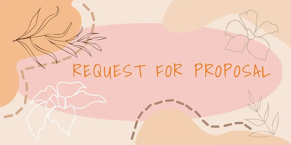 Text sign showing Request For Proposal. Business approach document contains Stock Illustration