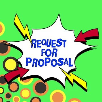 Text sign showing Request For Proposal. Word for document contains bidding Stock Illustration