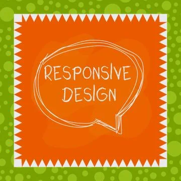 Text sign showing Responsive Design. Conceptual photo web page creation that イラスト素材