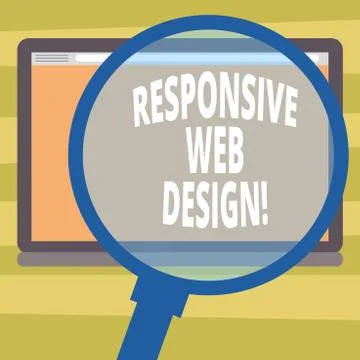 Text sign showing Responsive Web Design. Conceptual photo web page creation that Stock Illustration