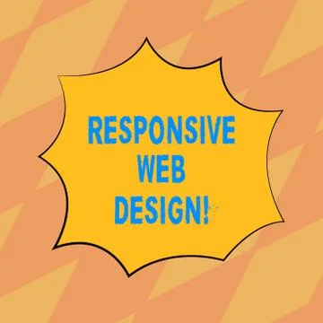 Text sign showing Responsive Web Design. Conceptual photo web page creation that 스톡 일러스트