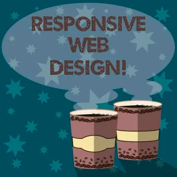 Text sign showing Responsive Web Design. Conceptual photo web page creation that 스톡 일러스트