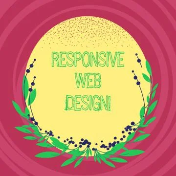 Text sign showing Responsive Web Design. Conceptual photo web page creation that Stock-Illustration