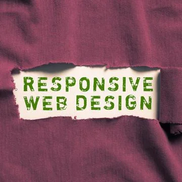 Text sign showing Responsive Web Design. Conceptual photo web page creation that Foto stock