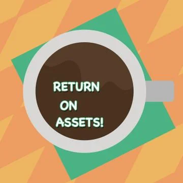 Text sign showing Return On Assets. Conceptual photo percentage how profitable Ilustração Stock
