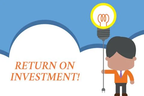 Text sign showing Return On Investment. Conceptual photo perforanalysisce Stock Illustration