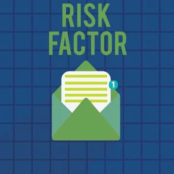 Text sign showing Risk Factor. Conceptual photo Something that rises the chance Stock Illustration
