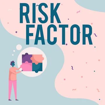 Text sign showing Risk Factor. Internet Concept Characteristic that may increase Stock Illustration