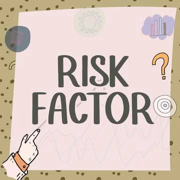 Text sign showing Risk Factor, Internet Concept Something that rises the chan Stock Illustration