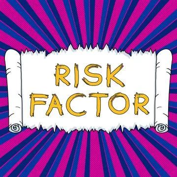 Text sign showing Risk Factor. Business overview Something that rises the chance Stock Illustration