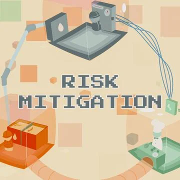 Text sign showing Risk Mitigation. Internet Concept strategy to prepare for and Illustration