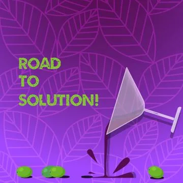 Text sign showing Road To Solution. Conceptual photo path you go to solve 스톡 일러스트