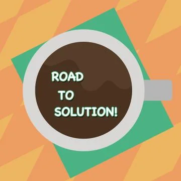 Text sign showing Road To Solution. Conceptual photo path you go to solve Stock Illustration